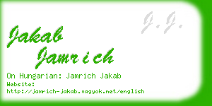 jakab jamrich business card